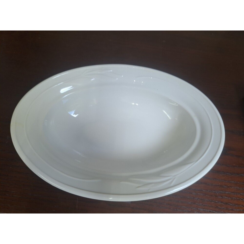 Corning Ware Casual Elegance White Flora Oval Serving Bowl L30 07